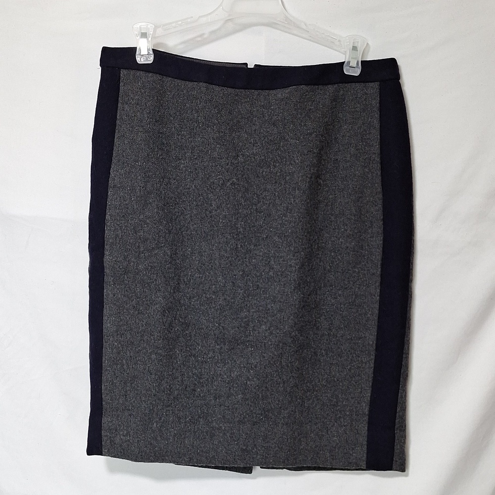 J. CREW Wool Blend  Pencil Skirt Gray - Picture 2 of 8